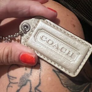 Coach Metallic beige  Keychain